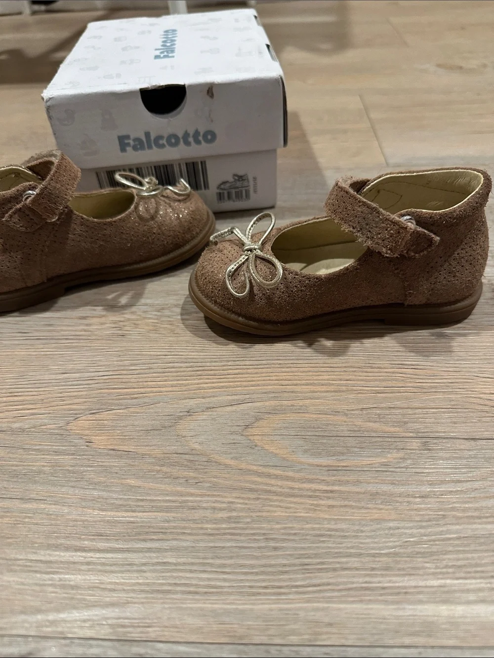 Alcott Girls' Brown Suede Mary Jane Shoes with Bow